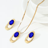 Women's Vintage Oval Three Buckle Charm Creative Refined Exaggerated Necklaces Aaria Tees