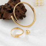 Geometric Design Three-piece Female Affordable Luxury Fashion Necklaces Aaria Tees