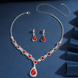 Simple Flower Water Drop Two-piece Dress Necklaces Aaria Tees