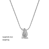 Fashion Korean Style Niche Water Drop Female Simple Personality Gold-plated Necklaces Aaria Tees