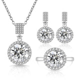 Round Bag Environmental Protection Copper Inlaid Zircon Eight Hearts Arrows Necklaces Aaria Tees