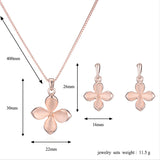 Clover Opal Two-piece Simple Bride Female Necklaces Aaria Tees