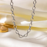 Women's Thick Type Round Cuban Link Chain Gold Plated Titanium Necklaces Aaria Tees