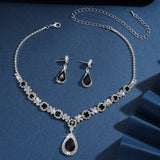 Simple Flower Water Drop Two-piece Dress Necklaces Aaria Tees