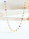 Women's High-grade Stainless Steel Inlaid Zircon Square Necklaces Aaria Tees