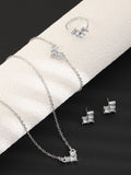 Personality Heart Shape Rhinestone Shiny Bride Necklaces Aaria Tees