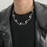 Women's & Men's Texture Hip Hop Design High Sense Clavicle Chain Necklaces Aaria Tees