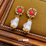 Women's Diamond Flower Pearl Light Luxury Minority Clavicle Necklaces Aaria Tees