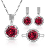 Round Bag Environmental Protection Copper Inlaid Zircon Eight Hearts Arrows Necklaces Aaria Tees