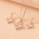 Clover Opal Two-piece Simple Bride Female Necklaces Aaria Tees