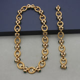 No Standard Green Colored Glaze Link Necklaces Aaria Tees