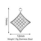 Stainless Steel Inlaid Zircon Clover Lucky Necklaces Aaria Tees