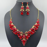 Pearl Water Drop Bridal Wedding Over Rhinestone Necklaces Aaria Tees