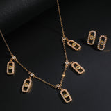 Copper Plated Real Gold Fashion Simple Geometric Light Luxury Necklaces Aaria Tees