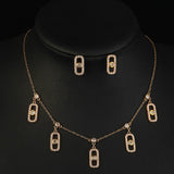 Copper Plated Real Gold Fashion Simple Geometric Light Luxury Necklaces Aaria Tees