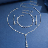 Women's Fashion Light Luxury Zircon Clavicle Chain Design Rhinestone Necklaces Aaria Tees