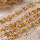 Hip Hop Trend Fashion Design U-shaped Vachette Clasp Personalized Light Necklaces Aaria Tees