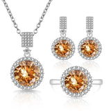 Round Bag Environmental Protection Copper Inlaid Zircon Eight Hearts Arrows Necklaces Aaria Tees