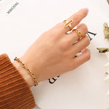 Cold Style Light Luxury Thick Chain Stainless Steel Titanium Gold Necklaces Aaria Tees