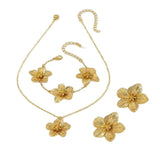 Luxury Golden Flower Suite Niche Design Necklaces Aaria Tees
