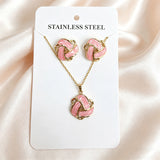 Stainless Steel Enamel Titanium Fashion Personality Necklaces Aaria Tees