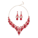 Pearl Water Drop Bridal Wedding Over Rhinestone Necklaces Aaria Tees