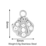 Stainless Steel Inlaid Zircon Clover Lucky Necklaces Aaria Tees