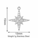 Stainless Steel Inlaid Zircon Clover Lucky Necklaces Aaria Tees
