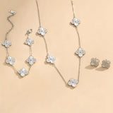 Flower Clover Titanium Steel Affordable Luxury Necklaces Aaria Tees