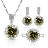 Round Bag Environmental Protection Copper Inlaid Zircon Eight Hearts Arrows Necklaces Aaria Tees