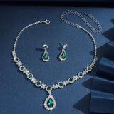 Simple Flower Water Drop Two-piece Dress Necklaces Aaria Tees