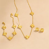 Flower Clover Titanium Steel Affordable Luxury Necklaces Aaria Tees