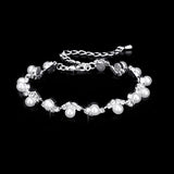 Bridal Popular Sunflower Rhinestone Pearl Three-piece Necklaces Aaria Tees