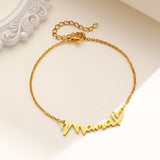 Women's Stainless Steel Clavicle Chain Letter Mother's Necklaces Aaria Tees