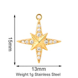 Stainless Steel Inlaid Zircon Clover Lucky Necklaces Aaria Tees