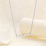 Women's Stainless Steel Clavicle Chain Letter Mother's Necklaces Aaria Tees