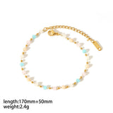 Irregular Natural Stone Gold Stainless Steel Necklaces Aaria Tees