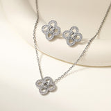 Women's Clover Diamond In The Debris Butterfly Necklaces Aaria Tees