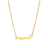 Women's Stainless Steel Clavicle Chain Letter Mother's Necklaces Aaria Tees