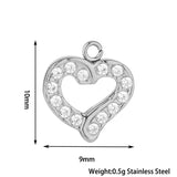 Stainless Steel Inlaid Zircon Clover Lucky Necklaces Aaria Tees