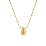 Fashion Korean Style Niche Water Drop Female Simple Personality Gold-plated Necklaces Aaria Tees