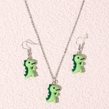 Women's Li Cute Fun Simple Little Dinosaur Personalized Necklaces Aaria Tees