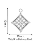 Stainless Steel Inlaid Zircon Clover Lucky Necklaces Aaria Tees