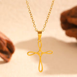 Women's Cross Stainless Steel Clavicle Chain Exquisite Simple Personalized Necklaces Aaria Tees