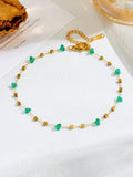Women's High-grade Stainless Steel Inlaid Zircon Square Necklaces Aaria Tees