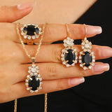 Personality Heart Shape Rhinestone Shiny Bride Necklaces Aaria Tees