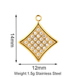 Stainless Steel Inlaid Zircon Clover Lucky Necklaces Aaria Tees