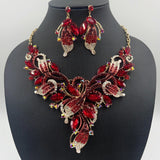 Women's Painting Oil Bright Crystal Suite Dress Necklaces Aaria Tees