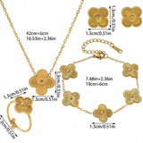 Flower Clover Titanium Steel Affordable Luxury Necklaces Aaria Tees