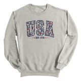 USA Floral Est 1776 (Front) Aaria Tees